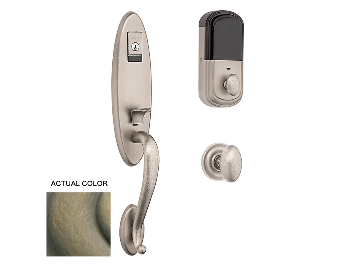 Baldwin Evolved Blakely Handleset Satin Brass and Black 050