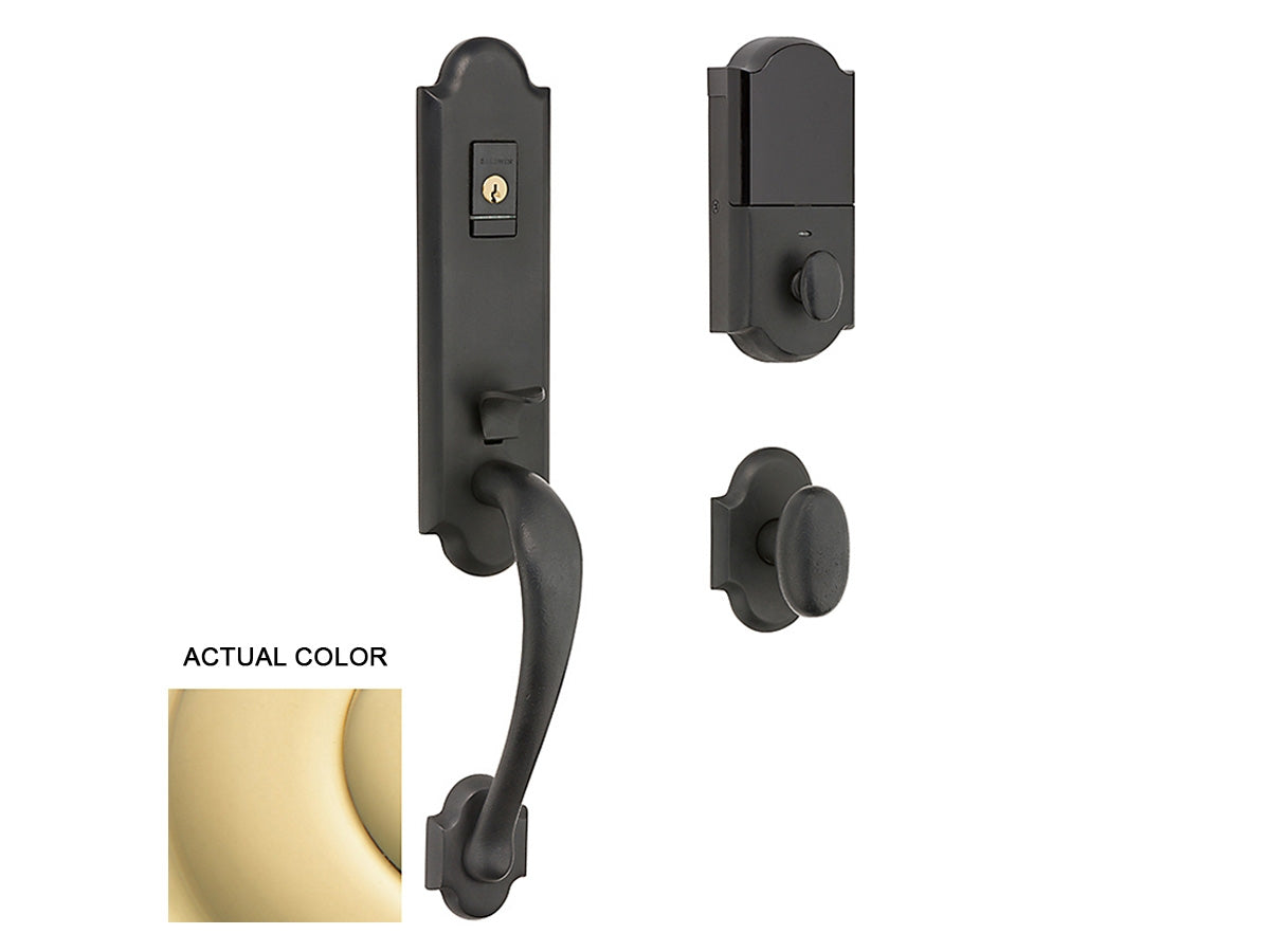 Baldwin Evolved Boulder 3/4 Handleset Non-Lacquered Brass 031