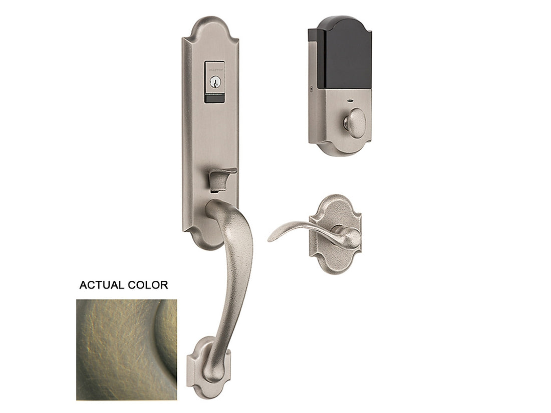 Baldwin Evolved Boulder 3/4 Handleset Satin Brass and Black 050