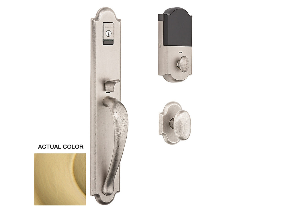 Baldwin Evolved Boulder Full Handleset Satin Brass 040