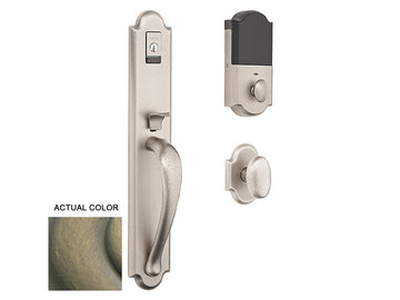Baldwin Evolved Boulder Full Handleset Satin Brass and Black 050