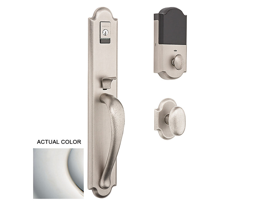 Baldwin Evolved Boulder Full Handleset Polished Nickel with Lifetime Finish 055