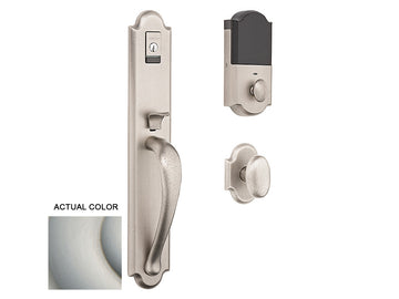 Baldwin Evolved Boulder Full Handleset Satin Nickel with Lifetime Finish 056