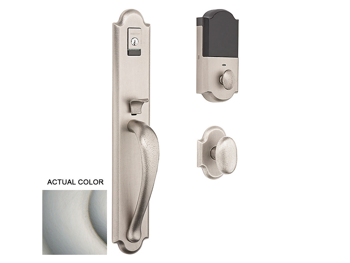 Baldwin Evolved Boulder Full Handleset Satin Nickel 150