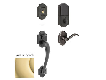 Baldwin Evolved Boulder Sectional Handleset Non-Lacquered Brass 031