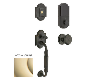 Baldwin Evolved Canterbury Sectional Handleset Lifetime Polished Brass 003