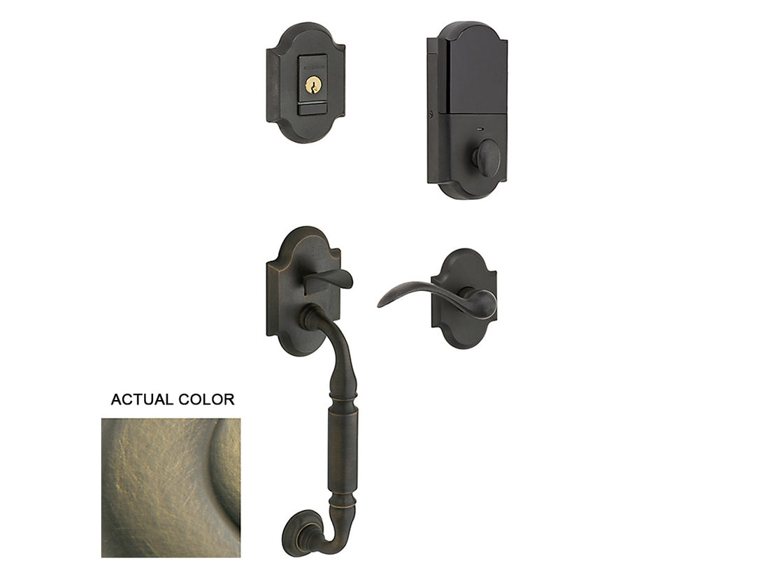 Baldwin Evolved Canterbury Sectional Handleset Satin Brass and Black 050