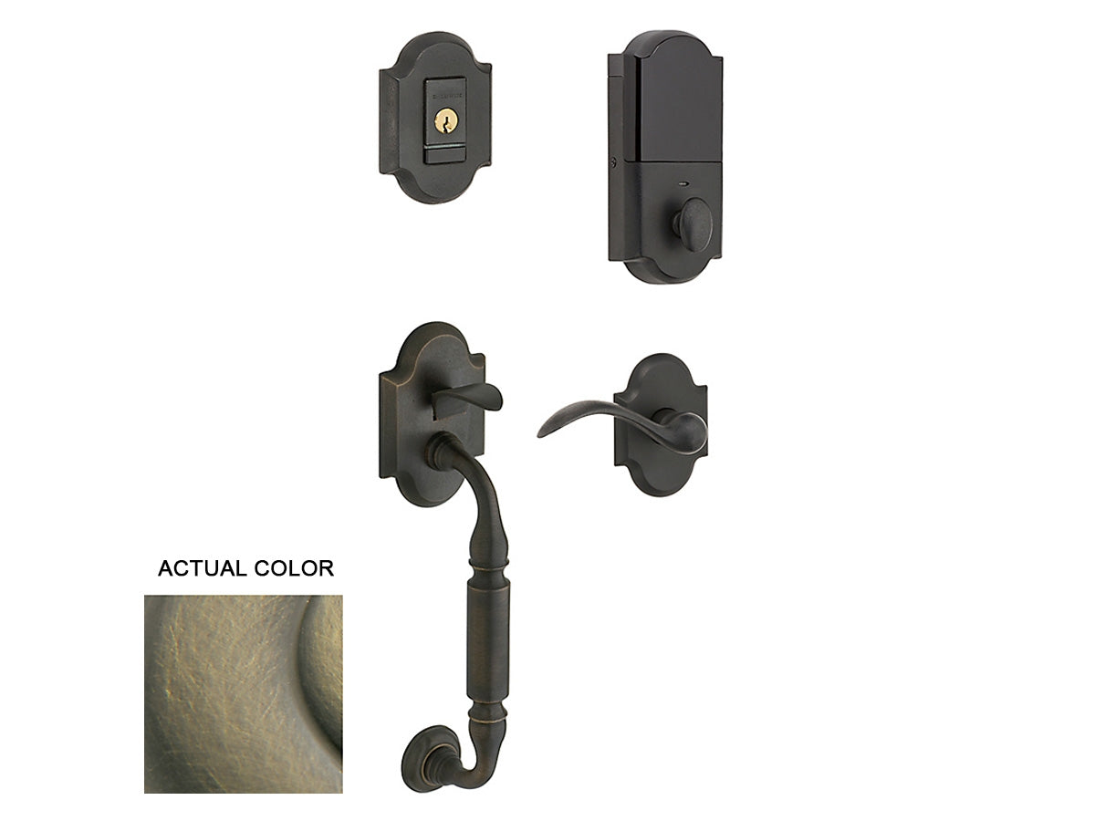 Baldwin Evolved Canterbury Sectional Handleset Satin Brass and Black 050