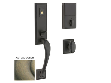 Baldwin Evolved Cody 3/4 Handleset Satin Brass and Black 050