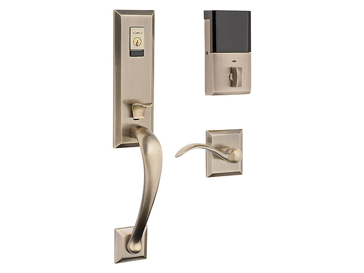 Baldwin Evolved Cody 3/4 Handleset Satin Brass and Black 050