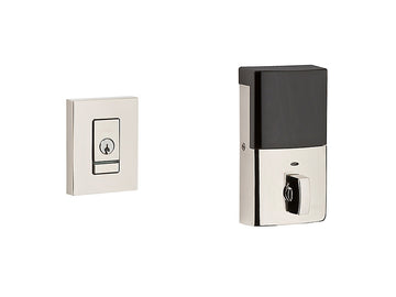 Baldwin Evolved Contemporary Deadbolt Polished Nickel with Lifetime Finish 055