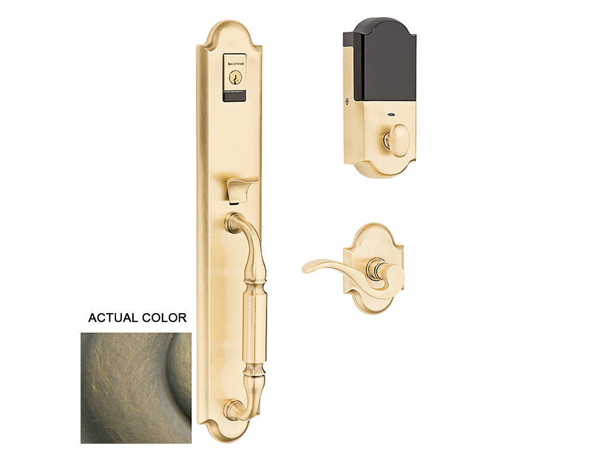Baldwin Evolved Devonshire Handleset Satin Brass and Black 050