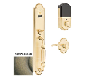 Baldwin Evolved Devonshire Handleset Satin Brass and Black 050
