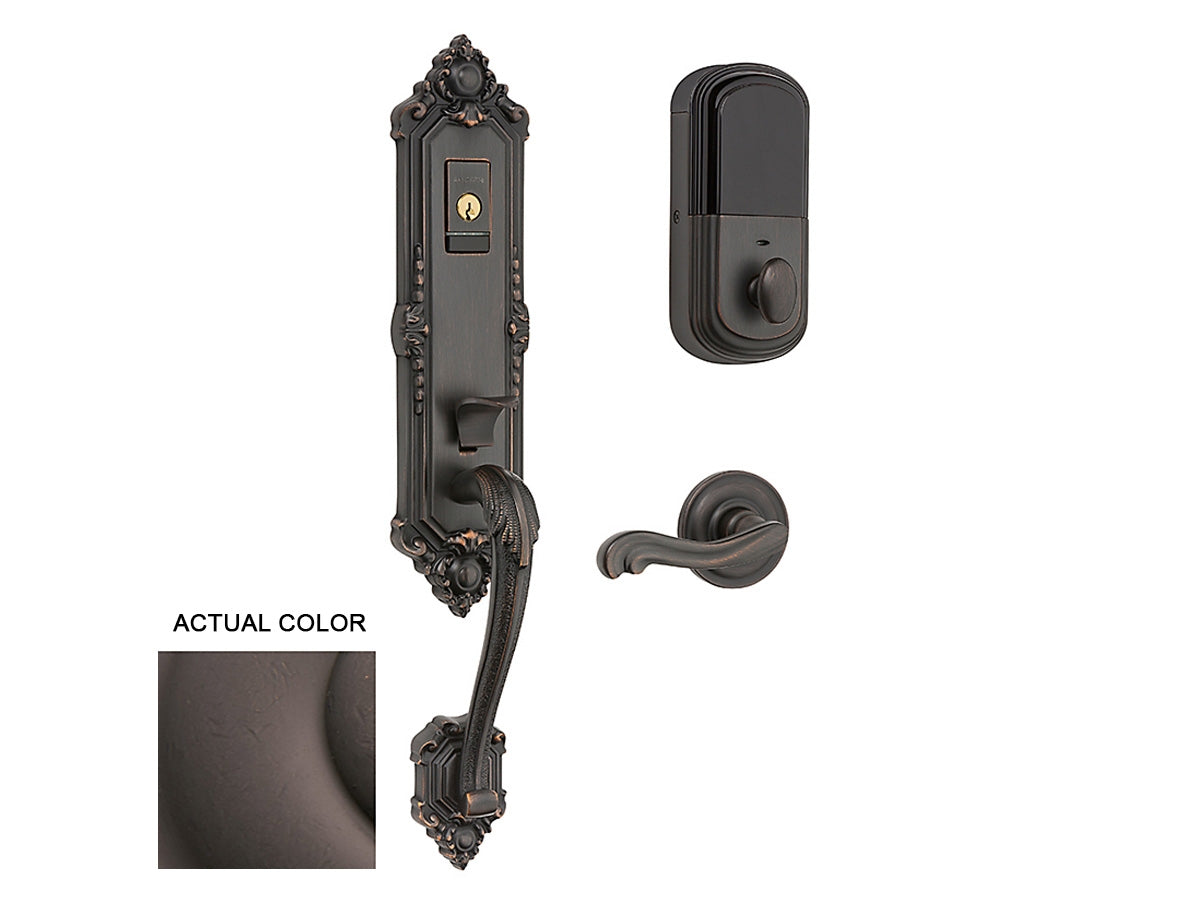 Baldwin Evolved Kensington Handleset Distressed Venetian Bronze 412