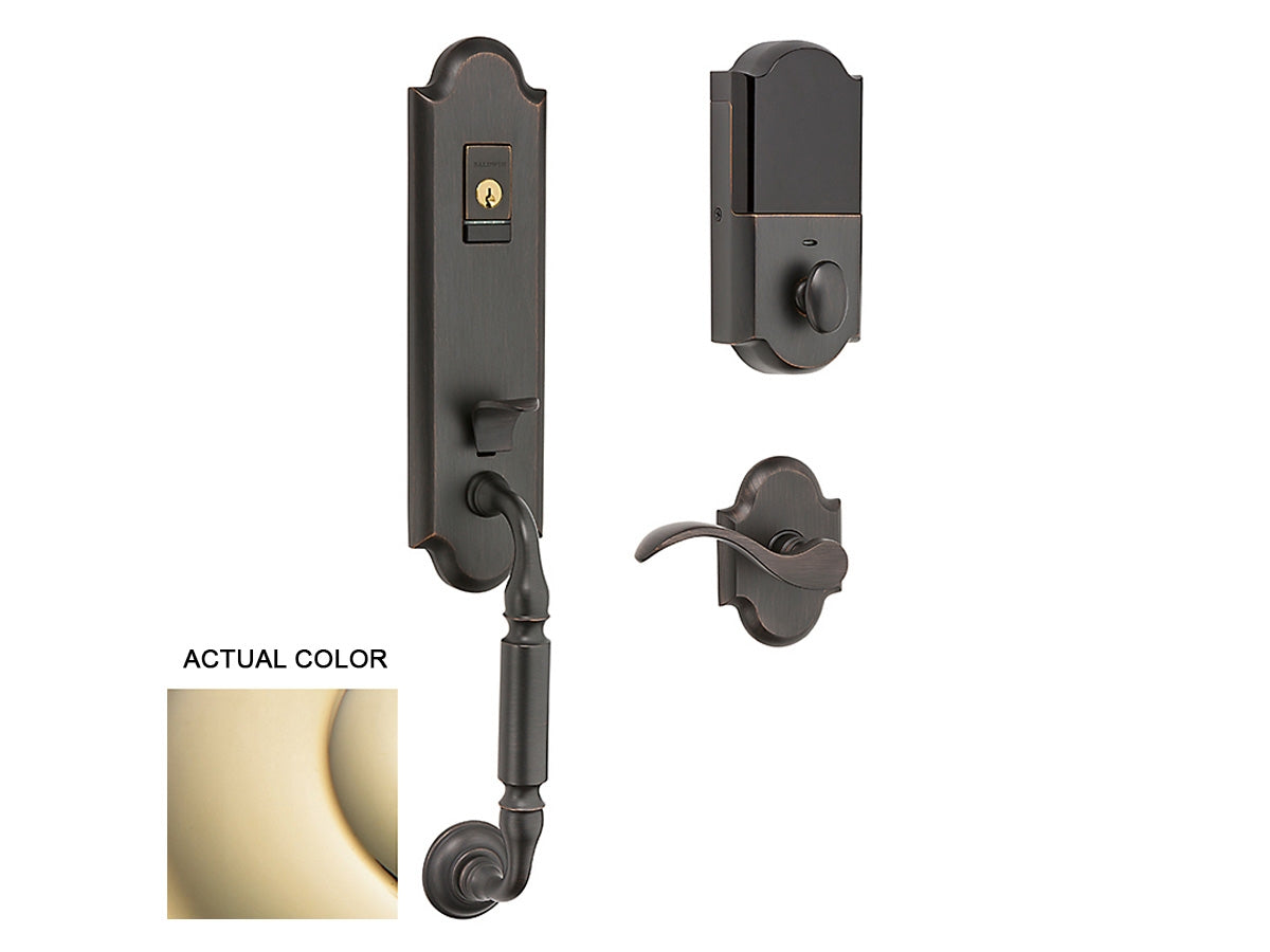 Baldwin Evolved Manchester Handleset Lifetime Polished Brass 003