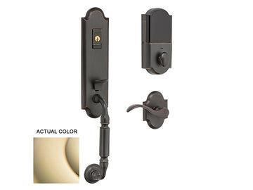 Baldwin Evolved Manchester Handleset Lifetime Polished Brass 003