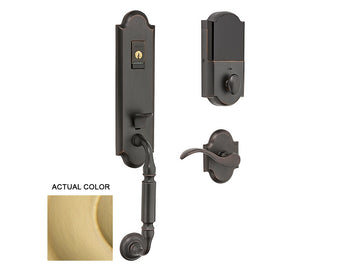 Baldwin Evolved Manchester Handleset Satin Brass 040