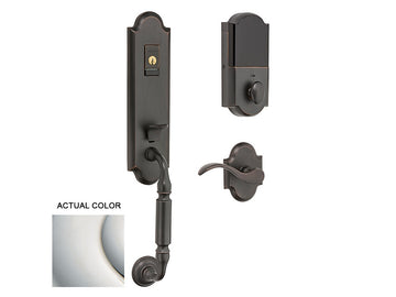 Baldwin Evolved Manchester Handleset Polished Nickel with Lifetime Finish 055