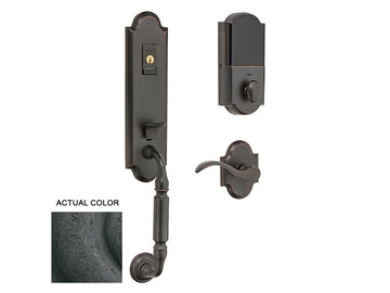 Baldwin Evolved Manchester Handleset Distressed Oil-Rubbed Bronze 402