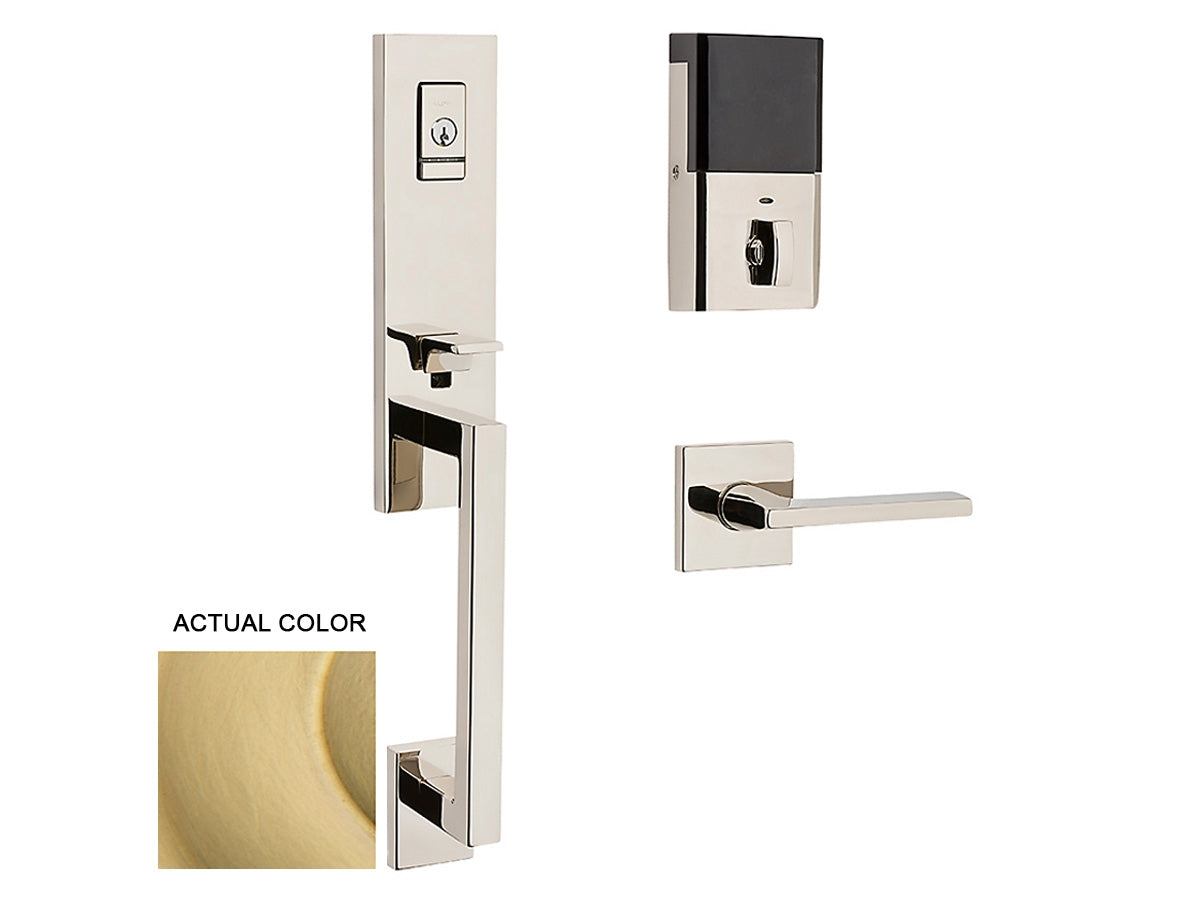 Baldwin Evolved Minneapolis 3/4 Escutcheon Handleset Satin Brass 040