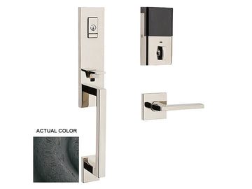 Baldwin Evolved Minneapolis 3/4 Escutcheon Handleset Distressed Oil-Rubbed Bronze 402