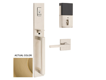 Baldwin Evolved Minneapolis Full Escutcheon Handleset Vintage Brass 033