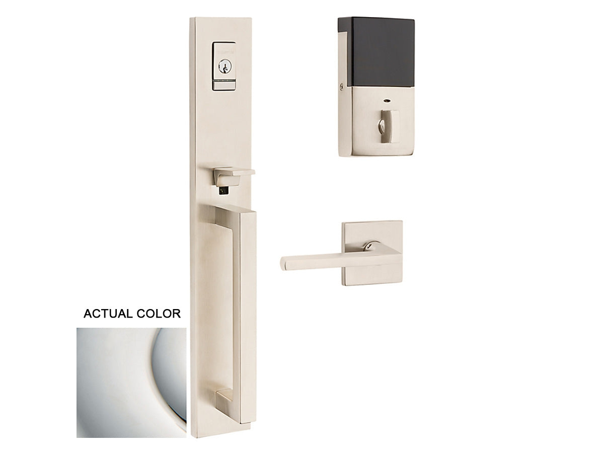 Baldwin Evolved Minneapolis Full Escutcheon Handleset Polished Nickel with Lifetime Finish 055