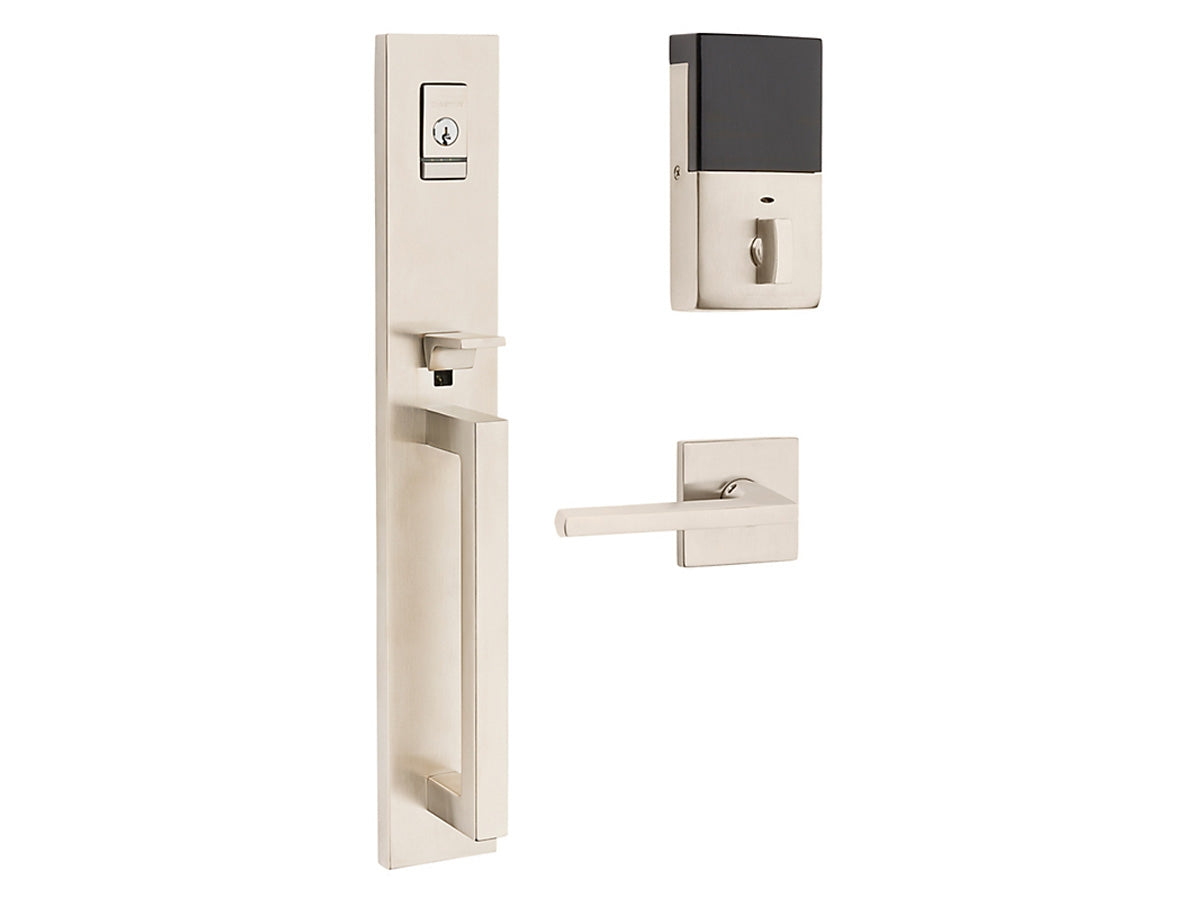 Baldwin Evolved Minneapolis Full Escutcheon Handleset Satin Nickel with Lifetime Finish 056