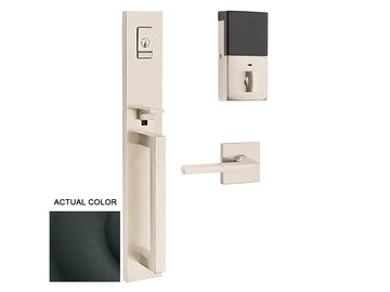 Baldwin Evolved Minneapolis Full Escutcheon Handleset Satin Black 190
