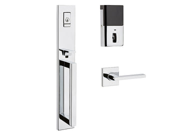 Baldwin Evolved Minneapolis Full Escutcheon Handleset Satin Chrome 264