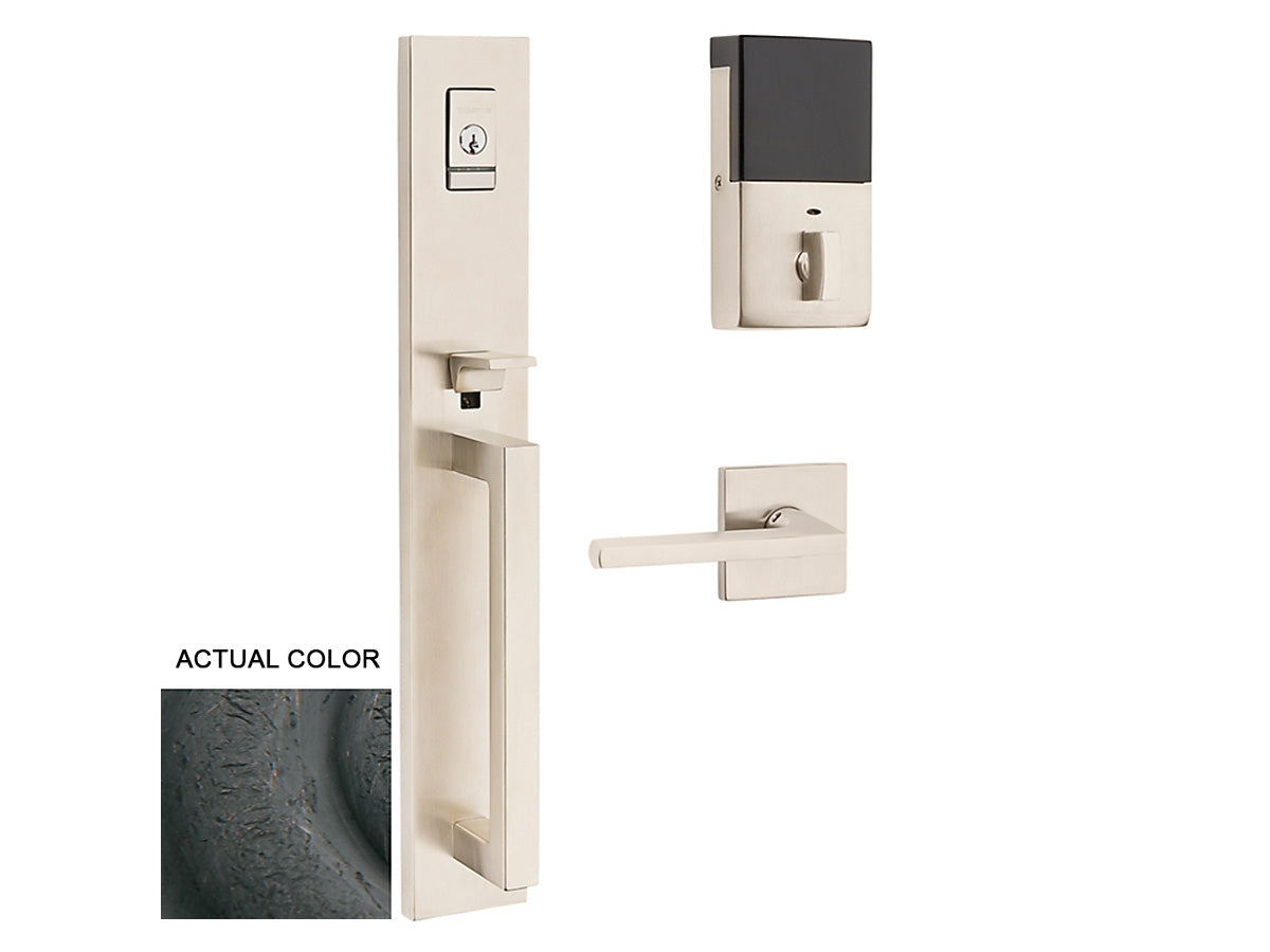 Baldwin Evolved Minneapolis Full Escutcheon Handleset Distressed Oil-Rubbed Bronze 402