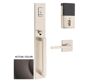 Baldwin Evolved Minneapolis Full Escutcheon Handleset Distressed Venetian Bronze 412