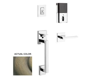 Baldwin Evolved Minneapolis Sectional Handleset Satin Brass and Black 050