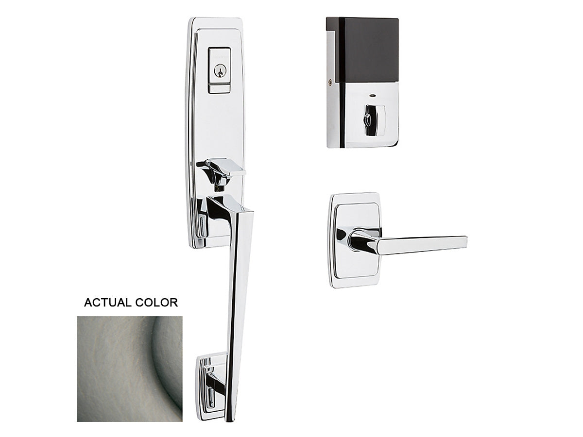 Baldwin Evolved Palm Springs 3/4 Escutcheon Handleset Antique Nickel 151