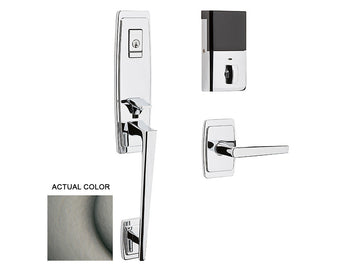 Baldwin Evolved Palm Springs 3/4 Escutcheon Handleset Antique Nickel 151