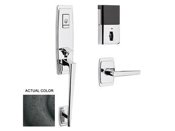 Baldwin Evolved Palm Springs 3/4 Escutcheon Handleset Distressed Oil-Rubbed Bronze 402