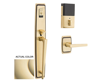 Baldwin Evolved Palm Springs Full Escutcheon Handleset Lifetime Polished Brass 003