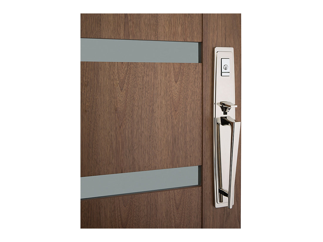 Baldwin Evolved Palm Springs Full Escutcheon Handleset Polished Nickel with Lifetime Finish 055