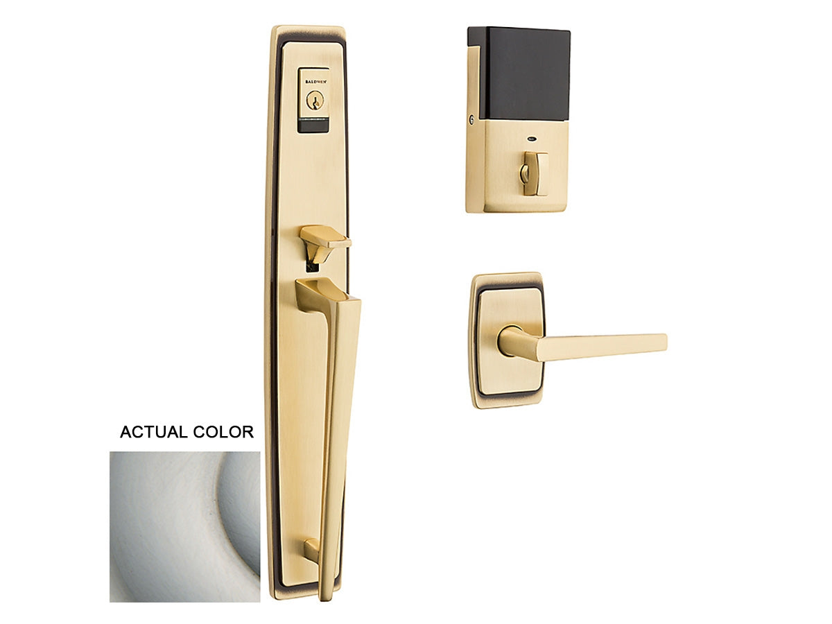 Baldwin Evolved Palm Springs Full Escutcheon Handleset Satin Nickel 150