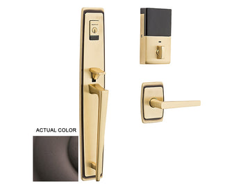 Baldwin Evolved Palm Springs Full Escutcheon Handleset Distressed Venetian Bronze 412