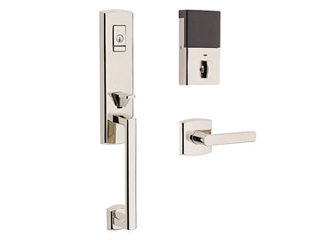 Baldwin Evolved Soho 3/4 Escutcheon Handleset Polished Nickel with Lifetime Finish 055