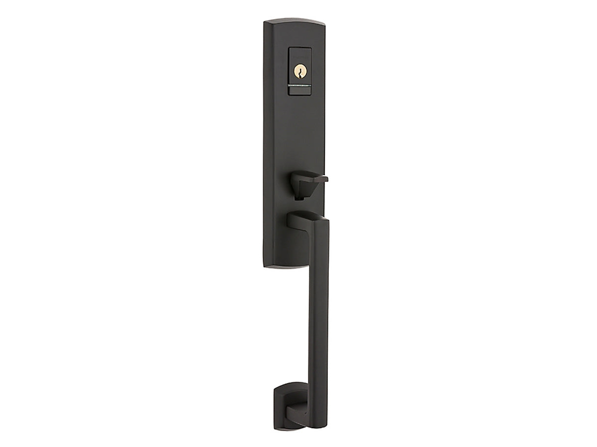 Baldwin Evolved Soho 3/4 Escutcheon Handleset Satin Black 190