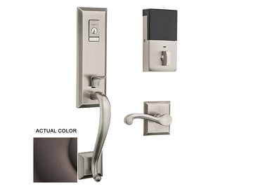 Baldwin Evolved Stonegate Handleset Distressed Venetian Bronze 412