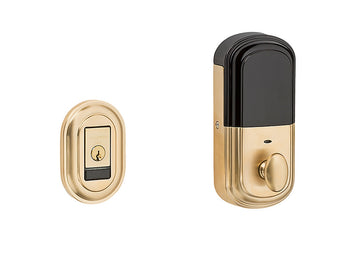 Baldwin Evolved Traditional Deadbolt Vintage Brass 033