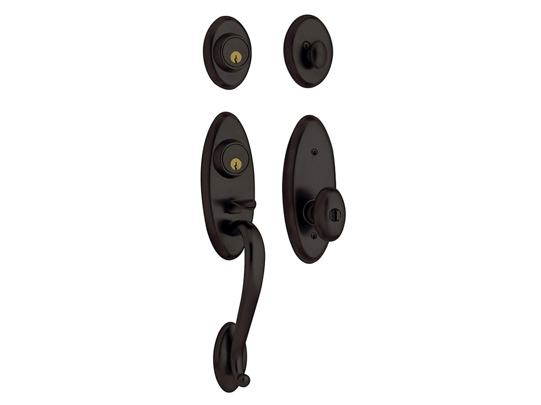 Baldwin Landon Two-Point Lock Handleset Oil-Rubbed Bronze 102