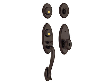 Baldwin Landon Two-Point Lock Handleset Venetian Bronze 112