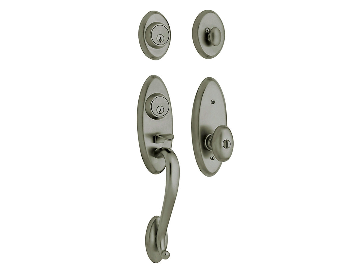 Baldwin Landon Two-Point Lock Handleset Antique Nickel 151