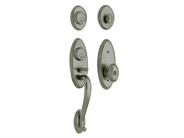Baldwin Landon Two-Point Lock Handleset Antique Nickel 151