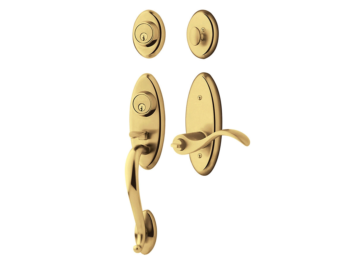 Baldwin Landon Two-Point Lock Handleset Non-Lacquered Brass 031