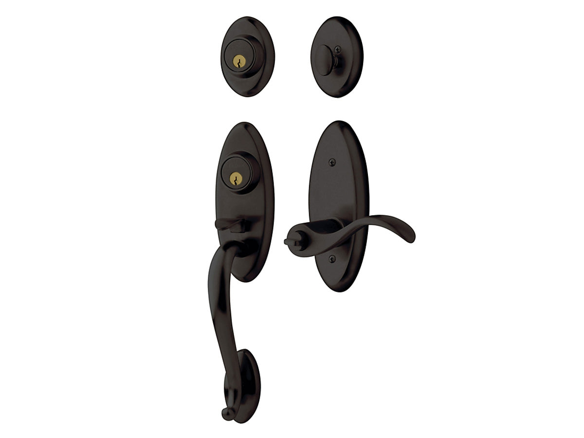 Baldwin Landon Two-Point Lock Handleset Oil-Rubbed Bronze 102